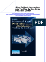 PDF Excel 2019 Pivot Tables Introduction To Dashboards The Step by Step Guide 3Rd Edition Benton Ebook Full Chapter