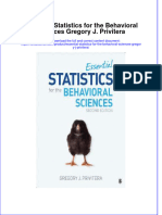 Download pdf Essential Statistics For The Behavioral Sciences Gregory J Privitera ebook full chapter 
