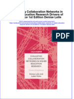 Textbook Evaluating Collaboration Networks in Higher Education Research Drivers of Excellence 1St Edition Denise Leite Ebook All Chapter PDF