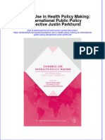 Download textbook Evidence Use In Health Policy Making An International Public Policy Perspective Justin Parkhurst ebook all chapter pdf 