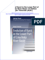 Textbook Evolution of Karst in The Lower Part of Crna Reka River Basin 1St Edition Marjan Temovski Auth Ebook All Chapter PDF