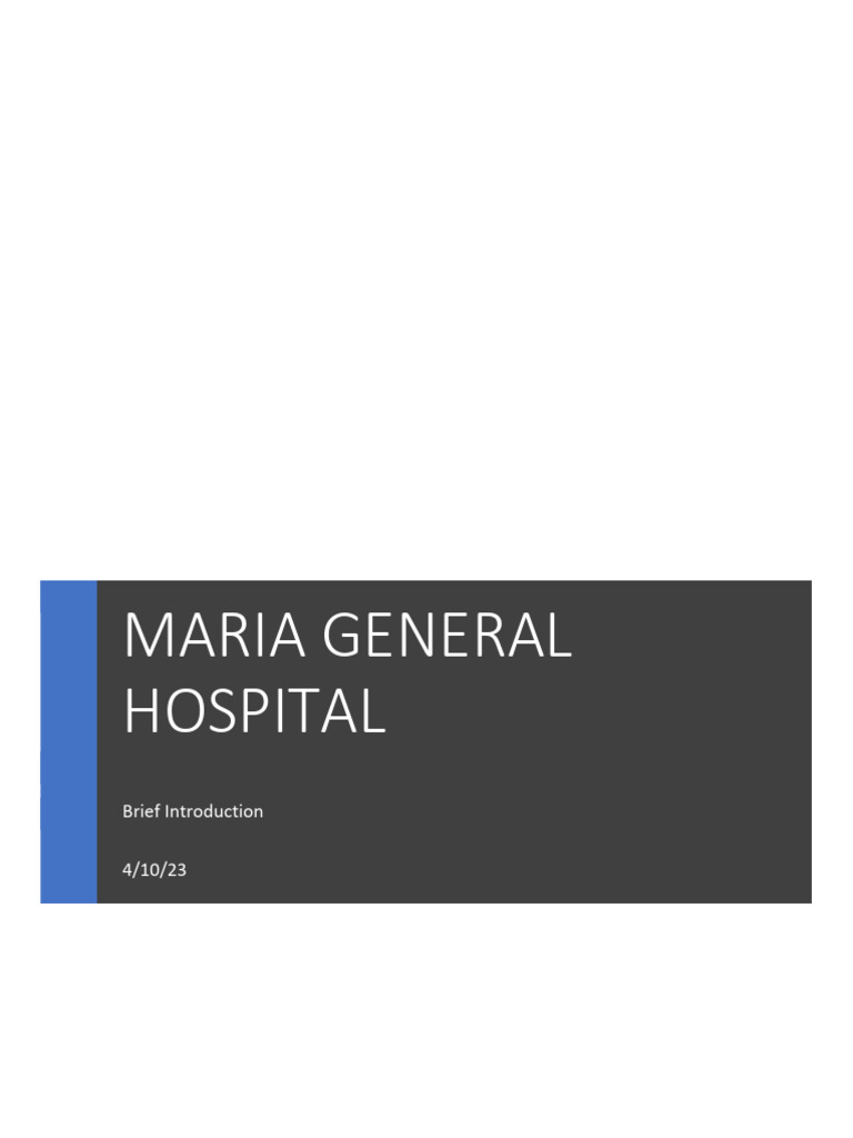 Maria General Hospital: Lahore's New Healthcare Hub | PDF | Hospital ...