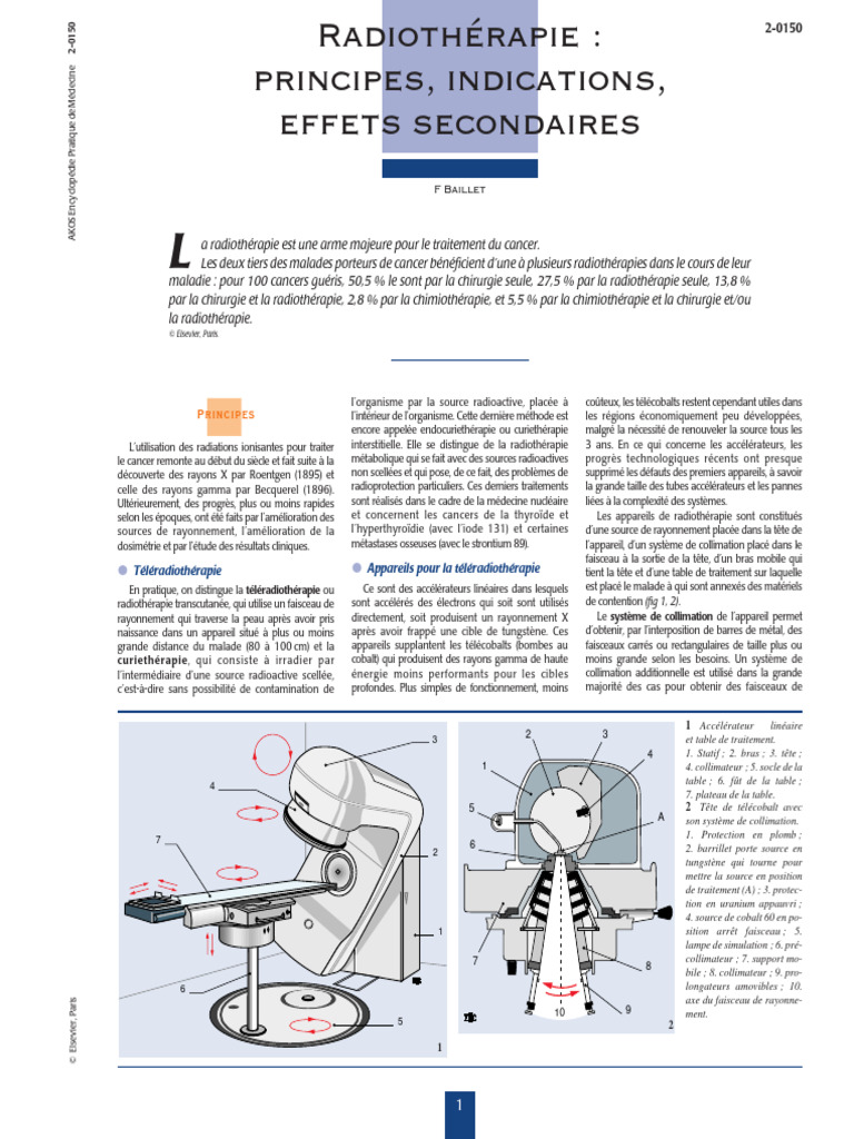 Principes et effets de la radiothérapie PDF Radiothérapie — free download