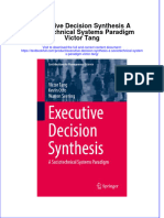 Download textbook Executive Decision Synthesis A Sociotechnical Systems Paradigm Victor Tang ebook all chapter pdf 