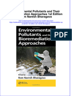 Textbook Environmental Pollutants and Their Bioremediation Approaches 1St Edition Ram Naresh Bharagava Ebook All Chapter PDF