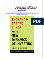 Textbook Exchange Traded Funds and The New Dynamics of Investing 1St Edition Madhavan Ebook All Chapter PDF