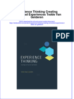 Download textbook Experience Thinking Creating Connected Experiences Tedde Van Gelderen ebook all chapter pdf 