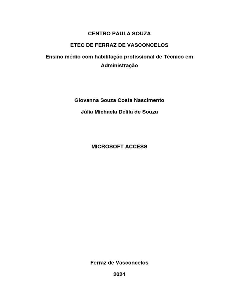 Microsoft access giovanna souza julia michaela pdf microsoft access