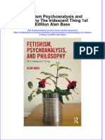 Download textbook Fetishism Psychoanalysis And Philosophy The Iridescent Thing 1St Edition Alan Bass ebook all chapter pdf 