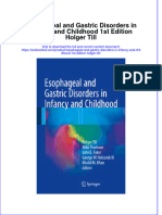 Textbook Esophageal and Gastric Disorders in Infancy and Childhood 1St Edition Holger Till Ebook All Chapter PDF