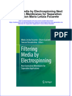 Textbook Filtering Media by Electrospinning Next Generation Membranes For Separation Application Maria Letizia Focarete Ebook All Chapter PDF