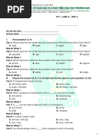 Ôn Tập Giữa Học Kì II - Unit 6 - Test 2 (Key)