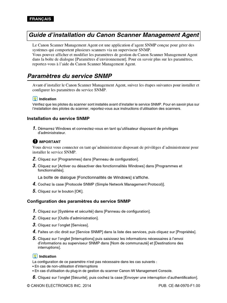 Installation du Canon Scanner Agent | PDF | Logiciel | Informatique