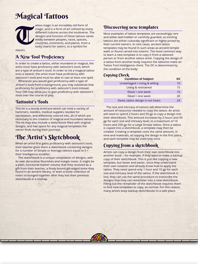 Crafting Magical Tattoos Guide | PDF | Tattoo | Color