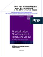 Download textbook Financialization New Investment Funds And Labour An International Comparison 1St Edition Howard Gospel ebook all chapter pdf 