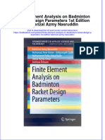 Textbook Finite Element Analysis On Badminton Racket Design Parameters 1St Edition Fakhrizal Azmy Nasruddin Ebook All Chapter PDF