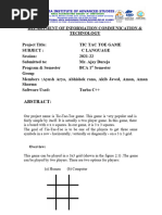 Tic Tac Toe Report