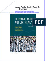 Textbook Evidence Based Public Health Ross C Brownson Ebook All Chapter PDF