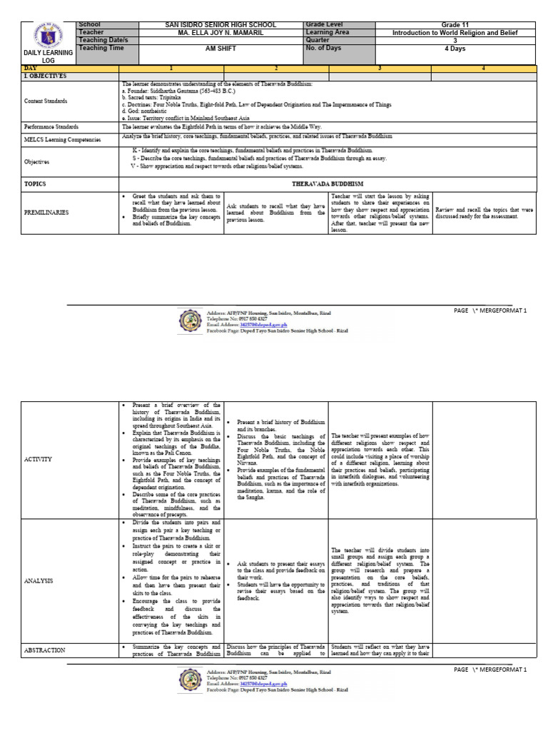 Week 1-2 | PDF | Four Noble Truths | Noble Eightfold Path
