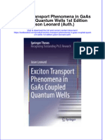 Textbook Exciton Transport Phenomena in Gaas Coupled Quantum Wells 1St Edition Jason Leonard Auth Ebook All Chapter PDF