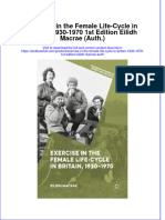 Download textbook Exercise In The Female Life Cycle In Britain 1930 1970 1St Edition Eilidh Macrae Auth ebook all chapter pdf 