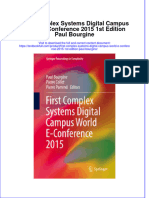 Download textbook First Complex Systems Digital Campus World E Conference 2015 1St Edition Paul Bourgine ebook all chapter pdf 