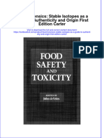 Download textbook Food Forensics Stable Isotopes As A Guide To Authenticity And Origin First Edition Carter ebook all chapter pdf 
