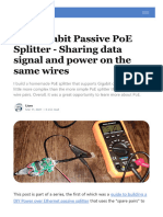 Homemade Gigabit Passive PoE Splitter