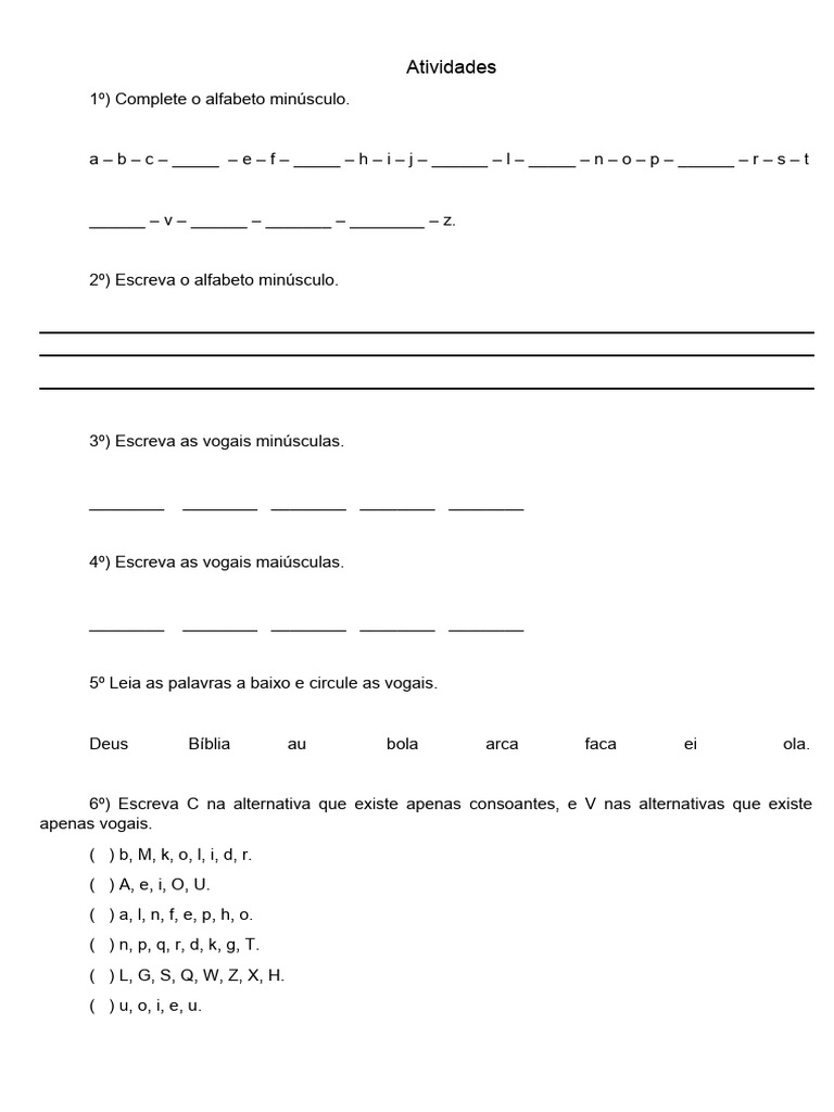 Atividades para Casa 4º Ano | Download grátis PDF | Linguística