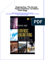 PDF Forensic Engineering The Art and Craft of A Failure Detective 1St Edition Colin Gagg Ebook Full Chapter