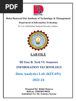 Data Analytics Lab File Rohit