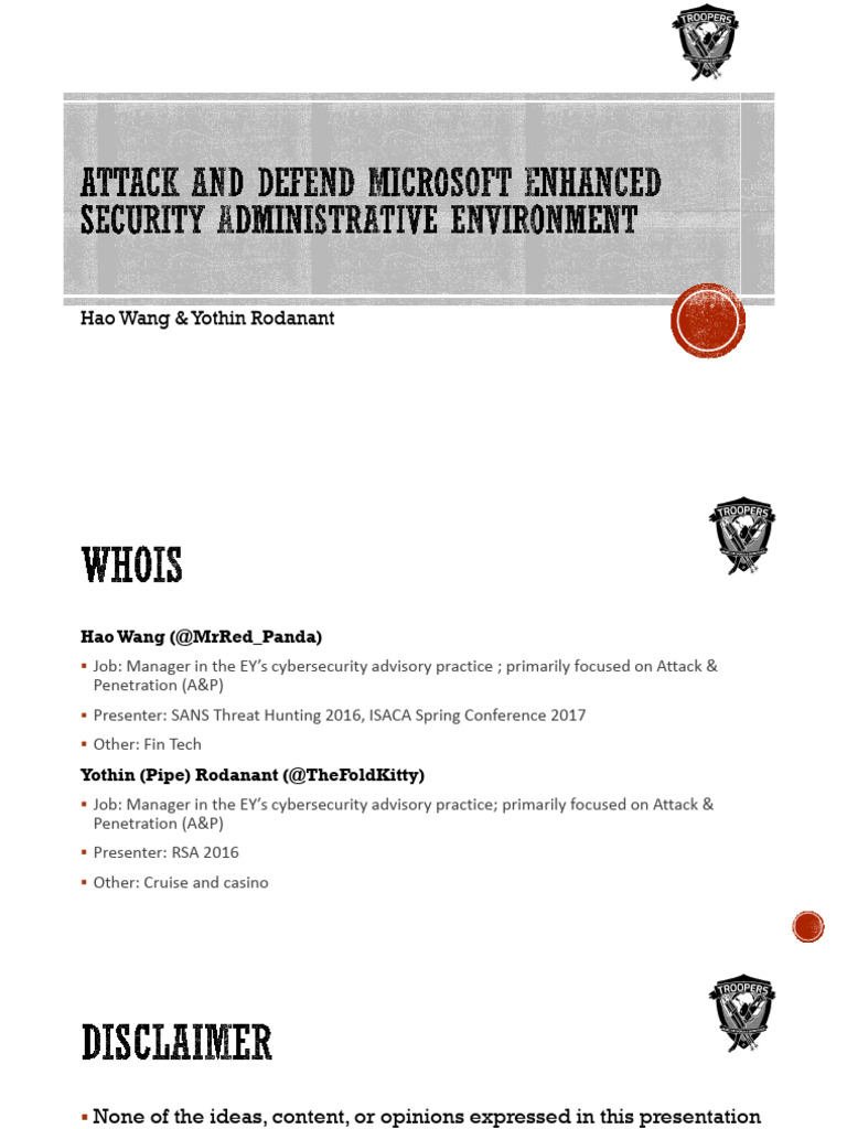 Understanding Microsoft Red Forest Security | PDF | Active Directory ...