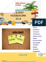 Holiday Homework Xii B