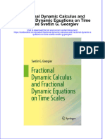 Download textbook Fractional Dynamic Calculus And Fractional Dynamic Equations On Time Scales Svetlin G Georgiev ebook all chapter pdf 