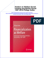 Download pdf Financialization As Welfare Social Impact Investing And British Social Policy 1997 2016 Philipp Golka ebook full chapter 