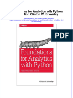 Download pdf Foundations For Analytics With Python 1St Edition Clinton W Brownley ebook full chapter 