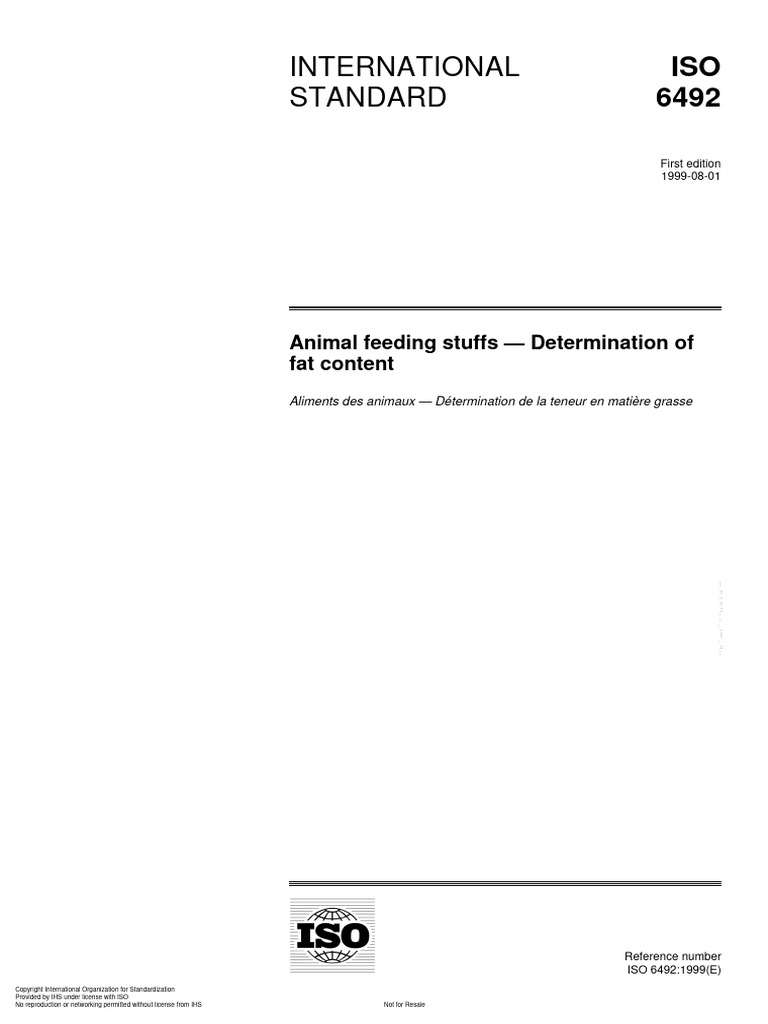 ISO 6492-1999 - Grasa | PDF | International Organization For ...