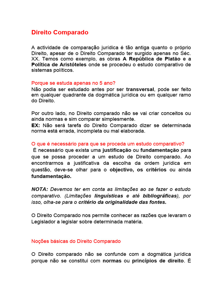 Introdução ao Direito Comparado | PDF | Direito Comparado | Legislação