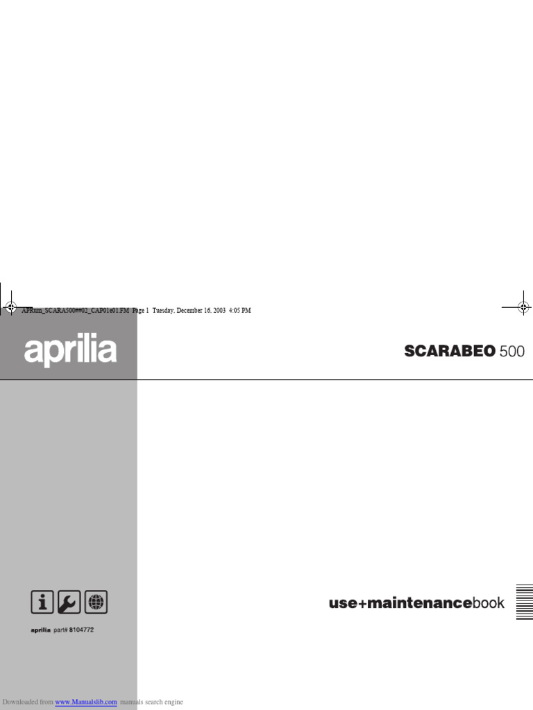 Scarabeo 500 2003 pdf anti lock braking system switch