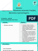 Aula 5 Aula Matific Números Racionais Frações Decimais e Porcentagens