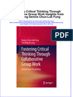 Textbook Fostering Critical Thinking Through Collaborative Group Work Insights From Hong Kong Dennis Chun Lok Fung Ebook All Chapter PDF