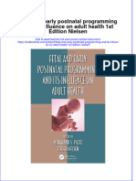 Download textbook Fetal And Early Postnatal Programming And Its Influence On Adult Health 1St Edition Nielsen ebook all chapter pdf 