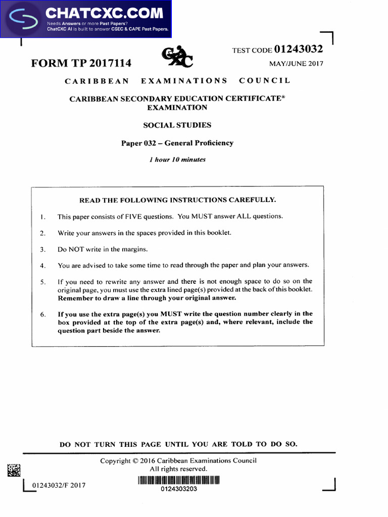 CSEC_Social_Studies_P3_2017 PDF