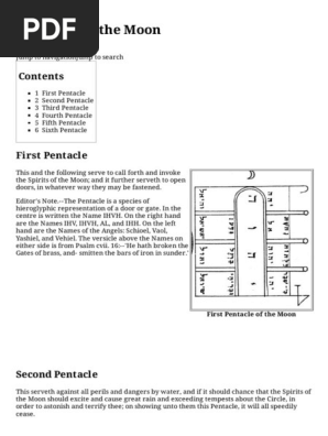 First Pentacle of the Moon Explained | PDF | Religious Belief And