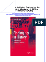 Download textbook Finding Her In History Confronting The Traditions Of Misogyny 1St Edition Rosemary Papa Auth ebook all chapter pdf 