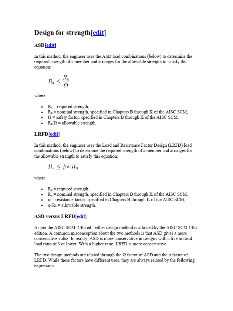 ASD vs. LRFD Design Methods | PDF | Bending | Civil Engineering