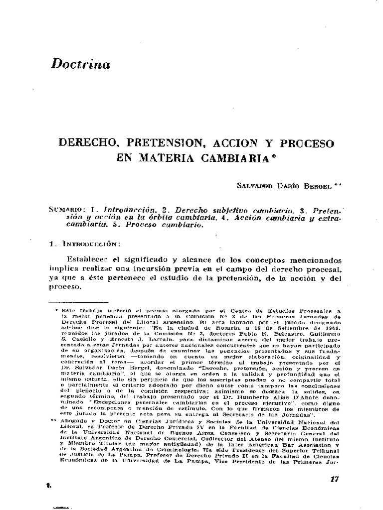 Accion y Pretension en Materia Cambiaria | PDF