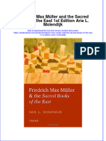Textbook Friedrich Max Muller and The Sacred Books of The East 1St Edition Arie L Molendijk Ebook All Chapter PDF