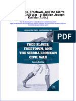 Download textbook Free Slaves Freetown And The Sierra Leonean Civil War 1St Edition Joseph Kaifala Auth ebook all chapter pdf 