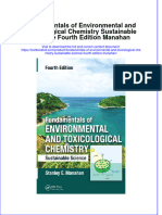 Download textbook Fundamentals Of Environmental And Toxicological Chemistry Sustainable Science Fourth Edition Manahan ebook all chapter pdf 